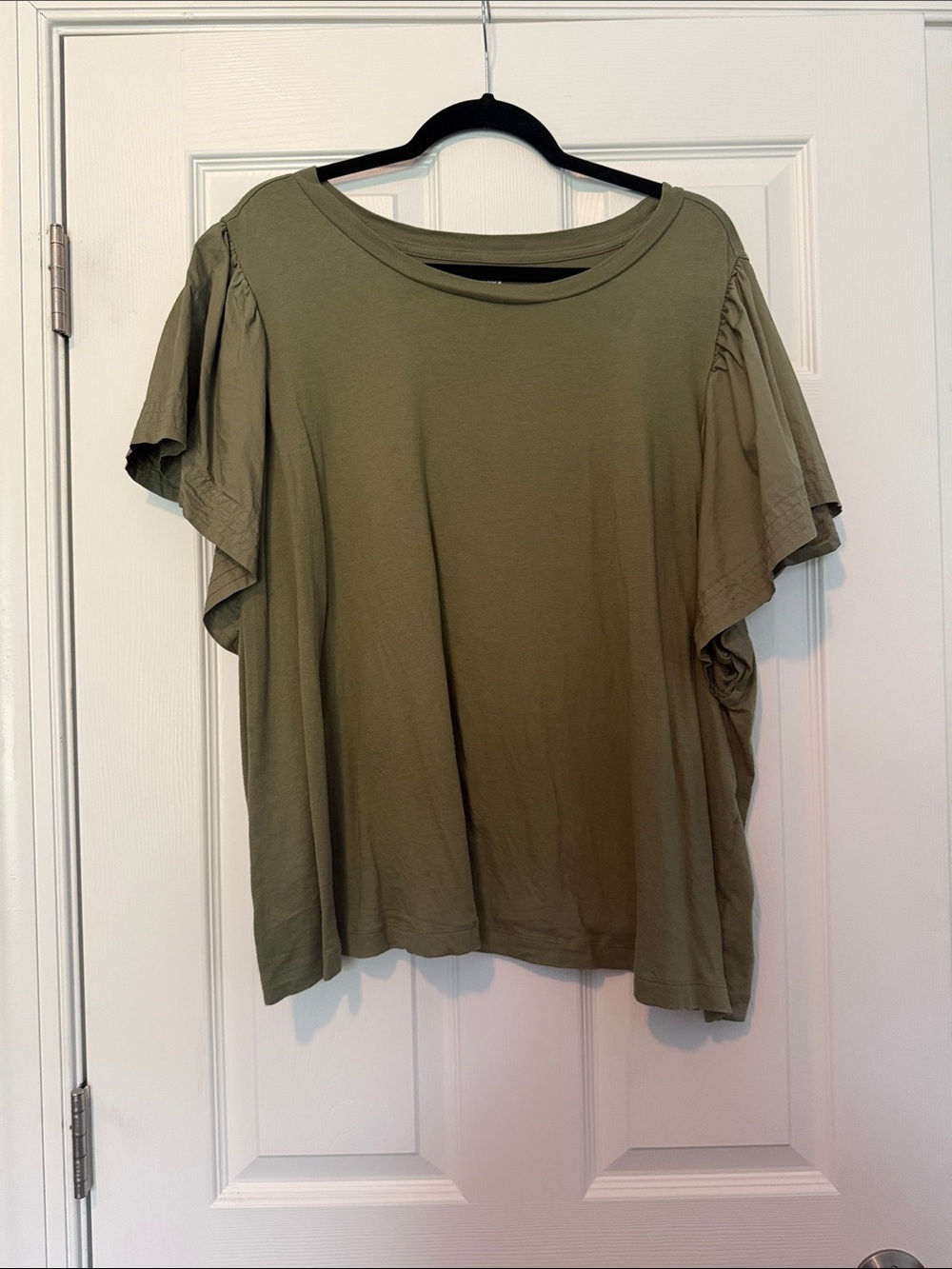 Old Navy Olive Flutter-Sleeve Tee